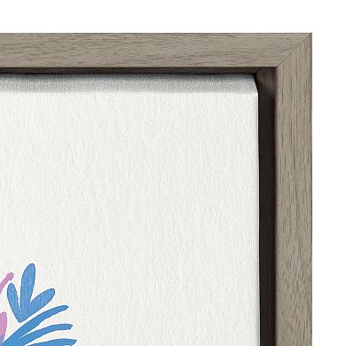 Sylvie Little Fierce Lavender and Mint Framed Canvas by Cat Coquillette