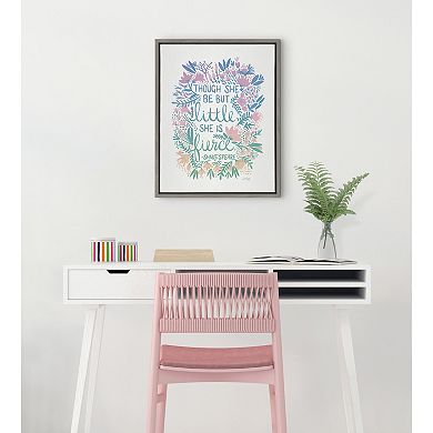 Sylvie Little Fierce Lavender and Mint Framed Canvas by Cat Coquillette