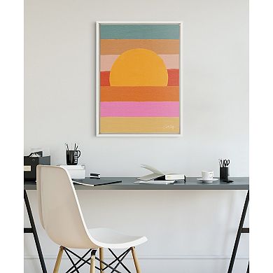 Sylvie Sunset Waves Framed Canvas by Cat Coquillette