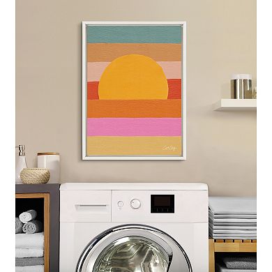 Sylvie Sunset Waves Framed Canvas by Cat Coquillette