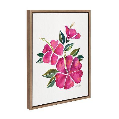 Sylvie Hibiscus Bloom Fuchsia Framed Canvas by Cat Coquillette