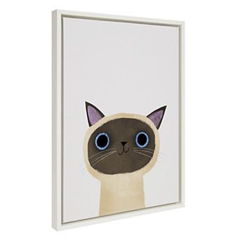 Sylvie Siamese Cat Framed Canvas by Planet Cat