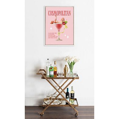 Sylvie Beaded Cosmopolitan Pinup Framed Canvas by Alli Standefer