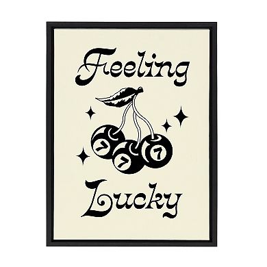 Sylvie Feeling Lucky Cherries Framed Canvas by Alli Standefer