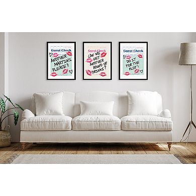 Sylvie Do It For The Plot Guest Check Framed Canvas by Alli Standefer
