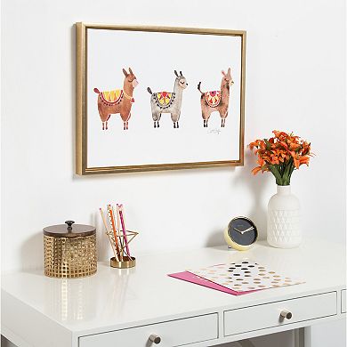 Sylvie Alpacas Framed Canvas Art by Cat Coquillette