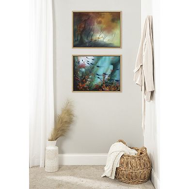 Sylvie Waltz of the Stags Framed Canvas by Faryn Hughes