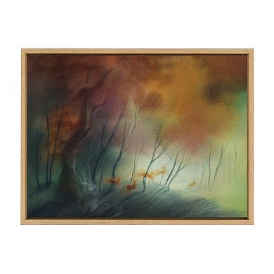 Sylvie Waltz of the Stags Framed Canvas by Faryn Hughes