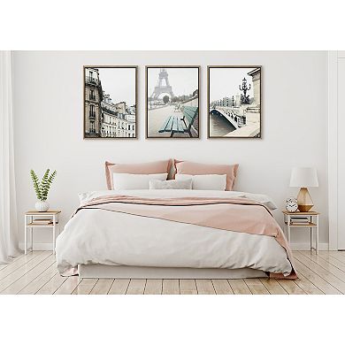 Sylvie Paris Eiffel Tower Framed Canvas Art Set by Caroline Mint