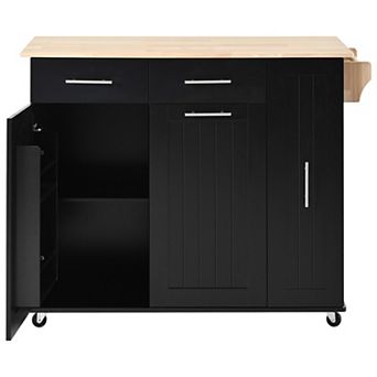 Merax Kitchen Island with Drop Leaf