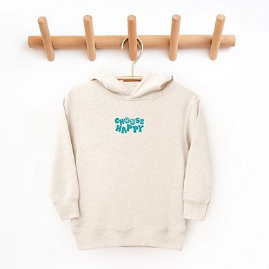 The Juniper Shop Embroidered Choose Happy Smiley Face Toddler Hoodie