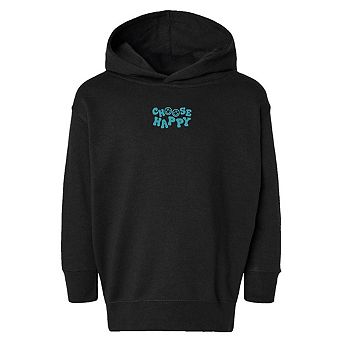 The Juniper Shop Embroidered Choose Happy Smiley Face Toddler Hoodie