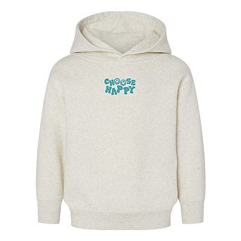 The Juniper Shop Embroidered Choose Happy Smiley Face Toddler Hoodie