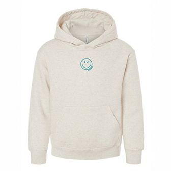 SmileyWorld Embroidered Smiley Face Outline - Youth Hoodie