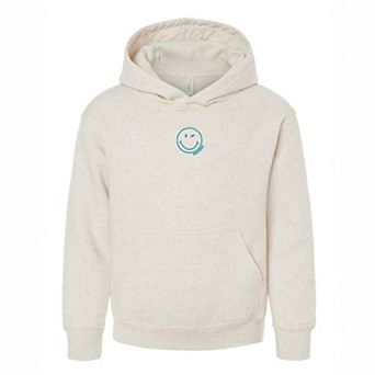SmileyWorld Embroidered Smiley Face Outline - Youth Hoodie