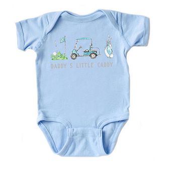 The Juniper Shop Golf Daddy's Little Caddy Baby Short Sleeve Bodysuit