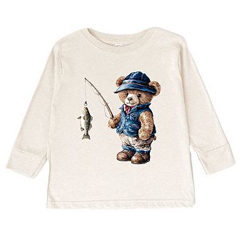 The Juniper Shop Teddy Bear Fisherman Toddler Long Sleeve Tee