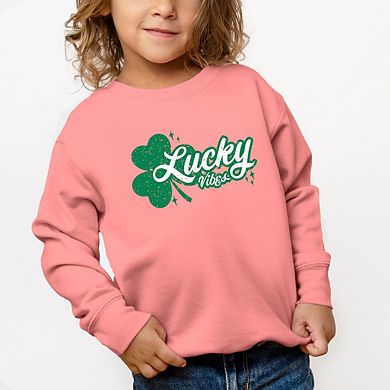 Lucky Vibes Clover Toddler Graphic Sweatshirt
