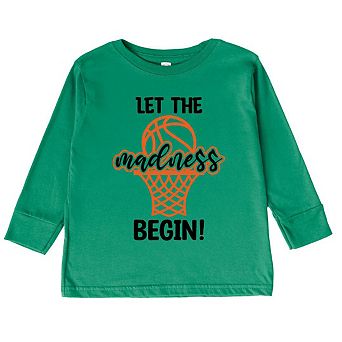 Basketball Madness Hoop Toddler Long Sleeve Graphic Tee