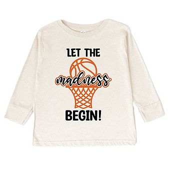 Basketball Madness Hoop Toddler Long Sleeve Graphic Tee