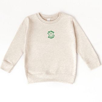 The Juniper Shop Embroidered Be Good Do Good Smiley Face Toddler Sweatshirt