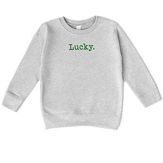 Embroidered Lucky Typewriter Toddler Graphic Sweatshirt