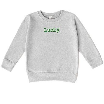 Embroidered Lucky Typewriter Toddler Graphic Sweatshirt