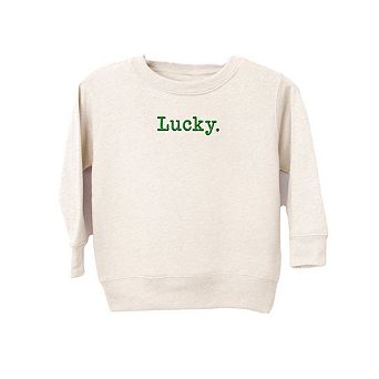 Embroidered Lucky Typewriter Toddler Graphic Sweatshirt