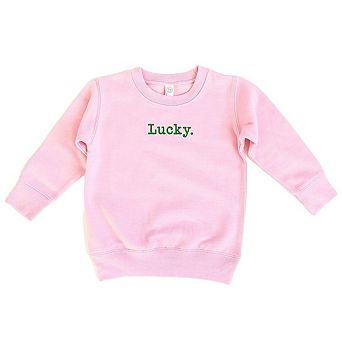 Embroidered Lucky Typewriter Toddler Graphic Sweatshirt