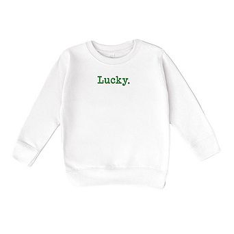 Embroidered Lucky Typewriter Toddler Graphic Sweatshirt
