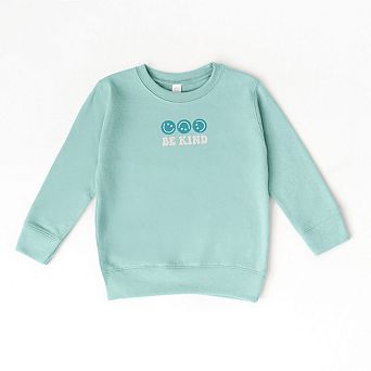 The Juniper Shop Embroidered Be Kind Turning Smiles Toddler Sweatshirt