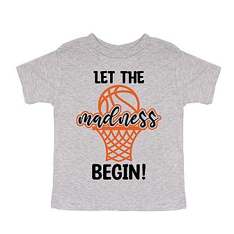 Basketball Madness Hoop Toddler Short Sleeve Graphic Tee