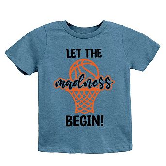Basketball Madness Hoop Toddler Short Sleeve Graphic Tee