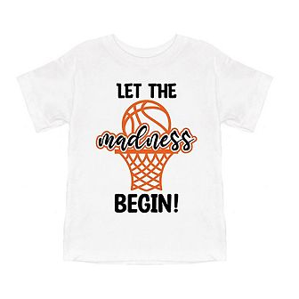 Basketball Madness Hoop Toddler Short Sleeve Graphic Tee