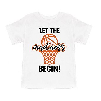 Basketball Madness Hoop Toddler Short Sleeve Graphic Tee
