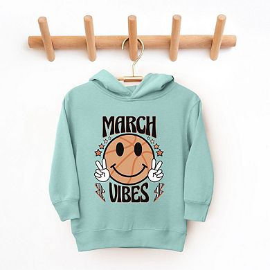 March Vibes Basketball Toddler Graphic Hoodie