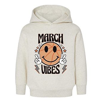 March Vibes Basketball Toddler Graphic Hoodie