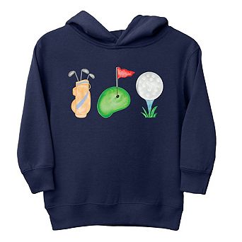 The Juniper Shop Golf Icons Watercolor Toddler Hoodie