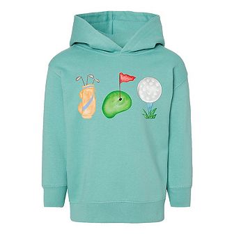 The Juniper Shop Golf Icons Watercolor Toddler Hoodie