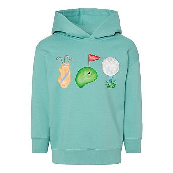 The Juniper Shop Golf Icons Watercolor Toddler Hoodie