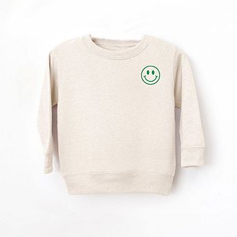 The Juniper Shop Embroidered Smiley Face Outline Toddler Sweatshirt