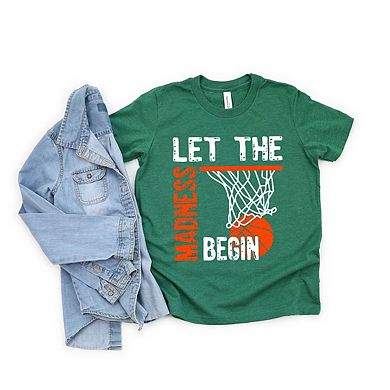 Let The Madness Begin Youth Short Sleeve Graphic Tee