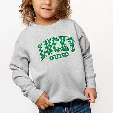 Lucky Vibes Distressed Toddler Graphic Sweatshirt