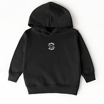 The Juniper Shop Embroidered Be Good Do Good Smiley Face Toddler Hoodie
