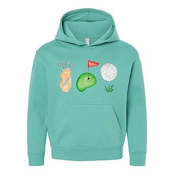 The Juniper Shop Golf Icons Watercolor Youth Hoodie
