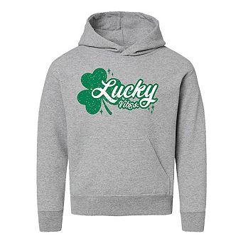 Lucky Vibes Clover Youth Graphic Hoodie