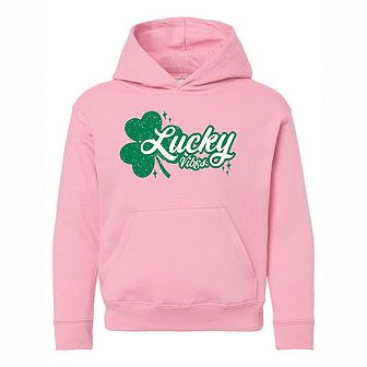 Lucky Vibes Clover Youth Graphic Hoodie