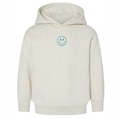 The Juniper Shop Embroidered Smiley Face Outline Toddler Hoodie