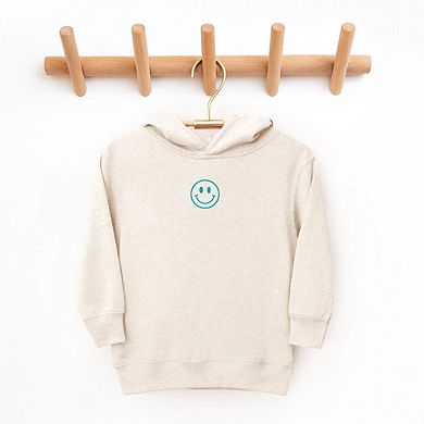 The Juniper Shop Embroidered Smiley Face Outline Toddler Hoodie