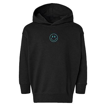 The Juniper Shop Embroidered Smiley Face Outline Toddler Hoodie
